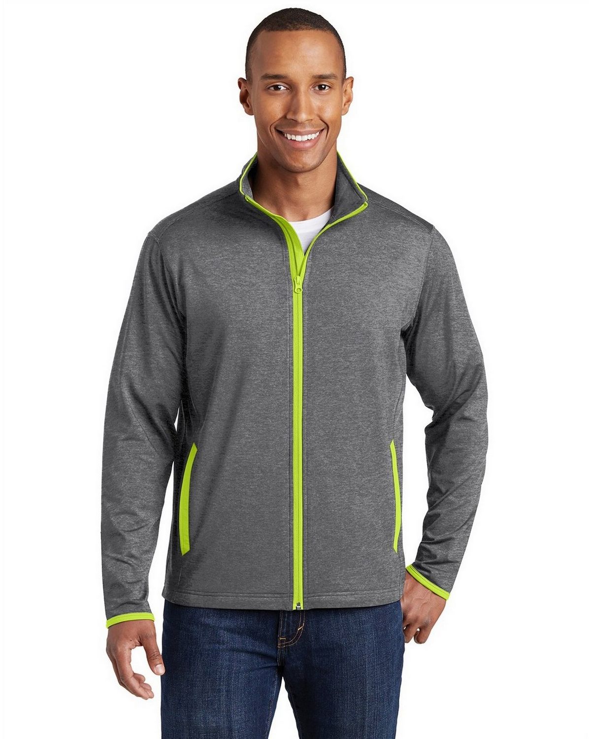 Sport-Tek ST853 Sport-Wick Stretch Contrast Full-Zip Jacket