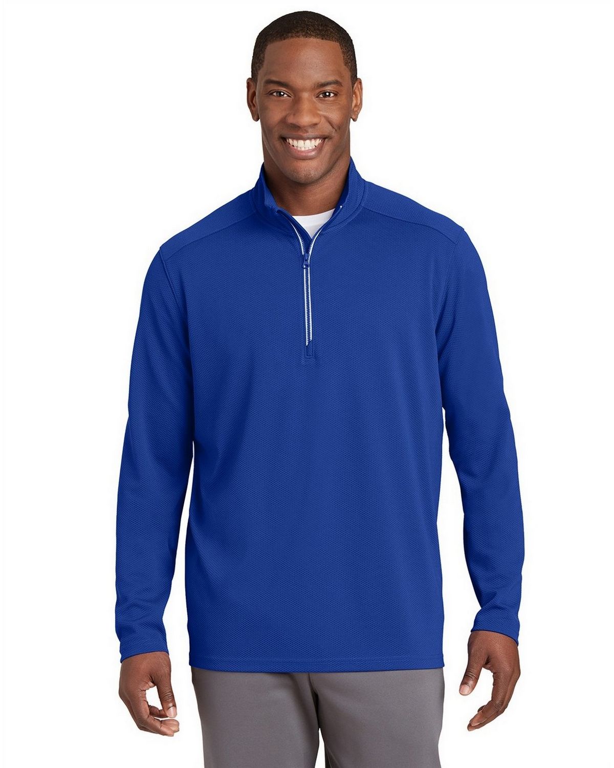 saco Sport-Tek ST860 Men's Sport-Wick Textured 1/4-Zip Pullover