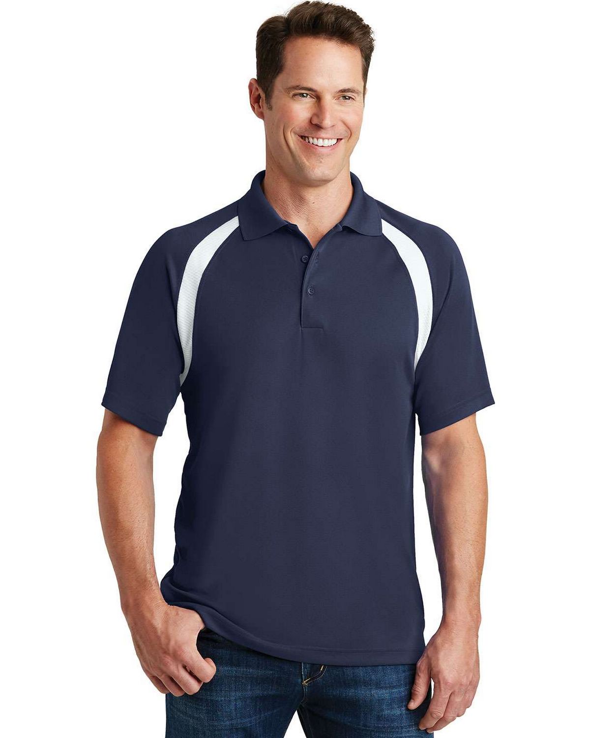 Sport-Tek T476 Men's Dry Zone Colorblock Raglan Polo