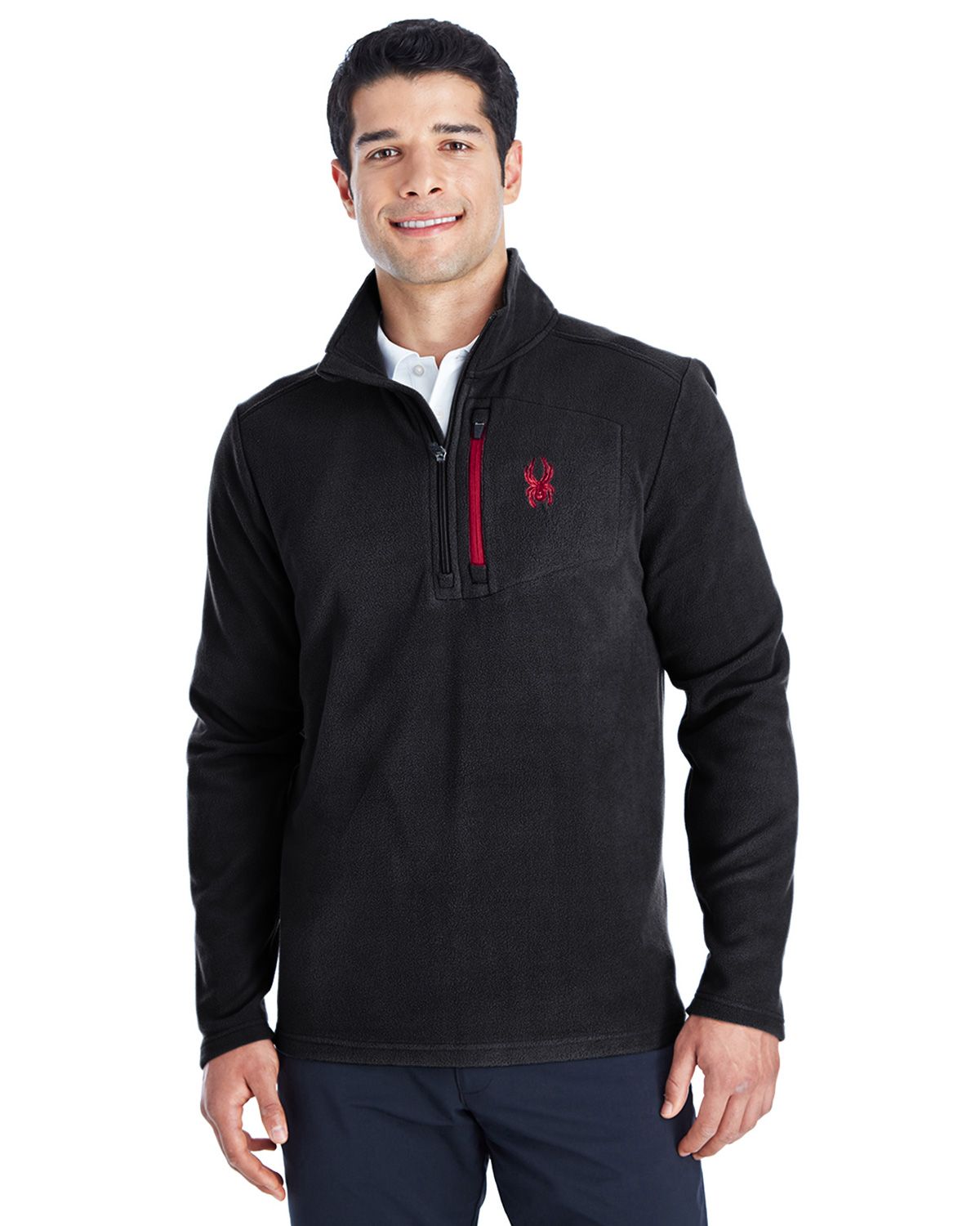 Spyder store Half Zip Jacket Black And Red Size Medium