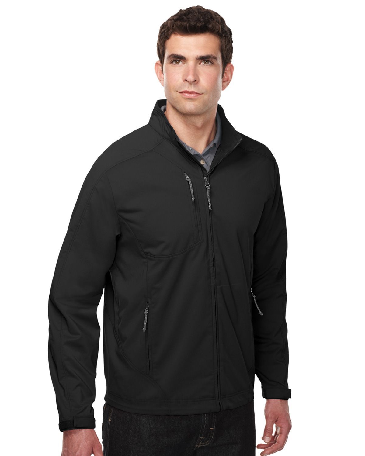Tri-Mountain Performance J6205 Men's Dobby Full Zip Jacket