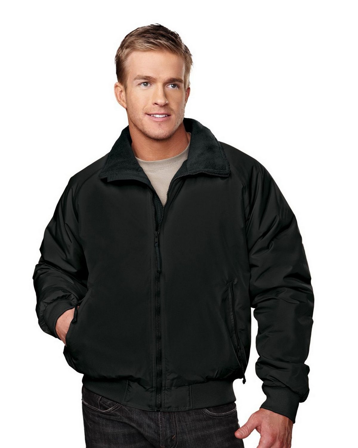 Tri-Mountain 8090 Nylon jacket with fleece lining