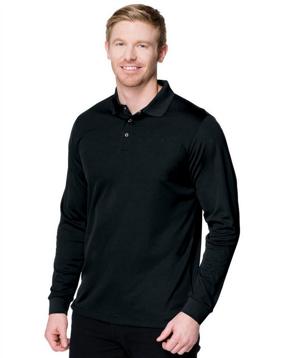 Tri-Mountain K022LS Men's Vital Long Sleeve Snap Polo
