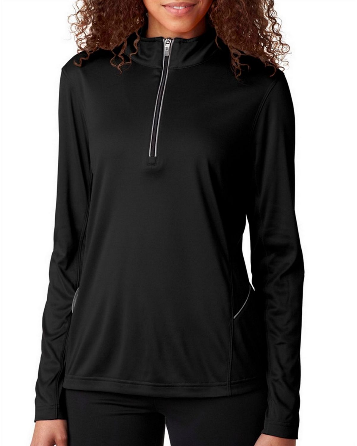 ねる Ultraclub 8230L Ladies' Cool & Dry Sport 1/4-Zip Pullover