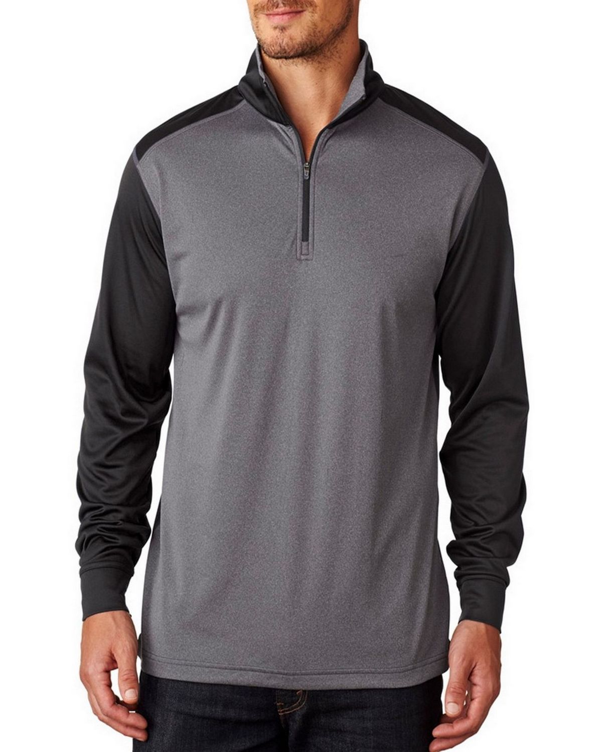 Ultraclub 8232 Men's Cool & Dry Sport 2-Tone 1/4-Zip Pullover