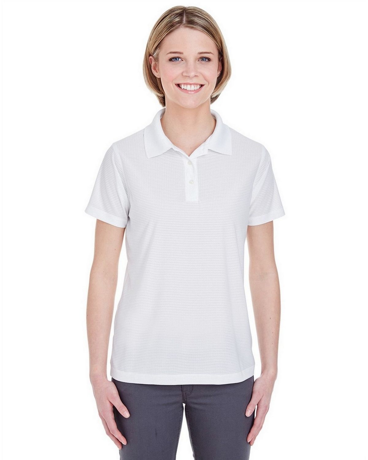 Ultraclub 8250L Ladies Cool & Dry Box Jacquard Performance Polo Shirt