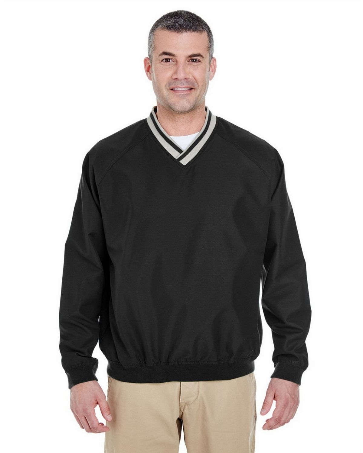 Ultraclub 8926 Men's V-Neck Windshirt