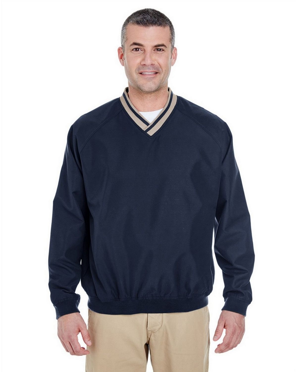 Ultraclub 8926 Men's V-Neck Windshirt