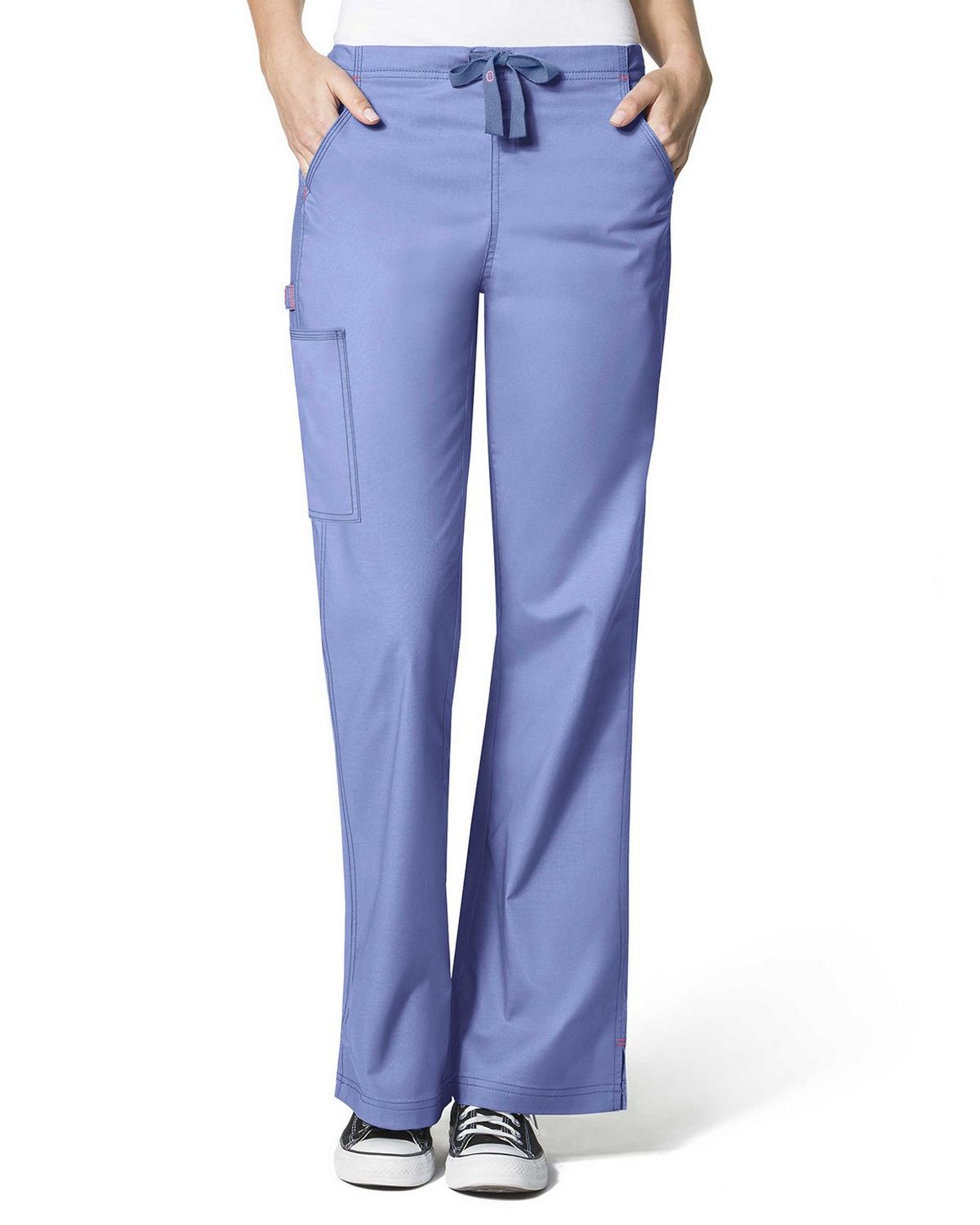 【WONDER WONDER】Sbin Blue Long Wide Cotton Pants Wonder Nation Juniors' Plus Size School Uniform Stretch