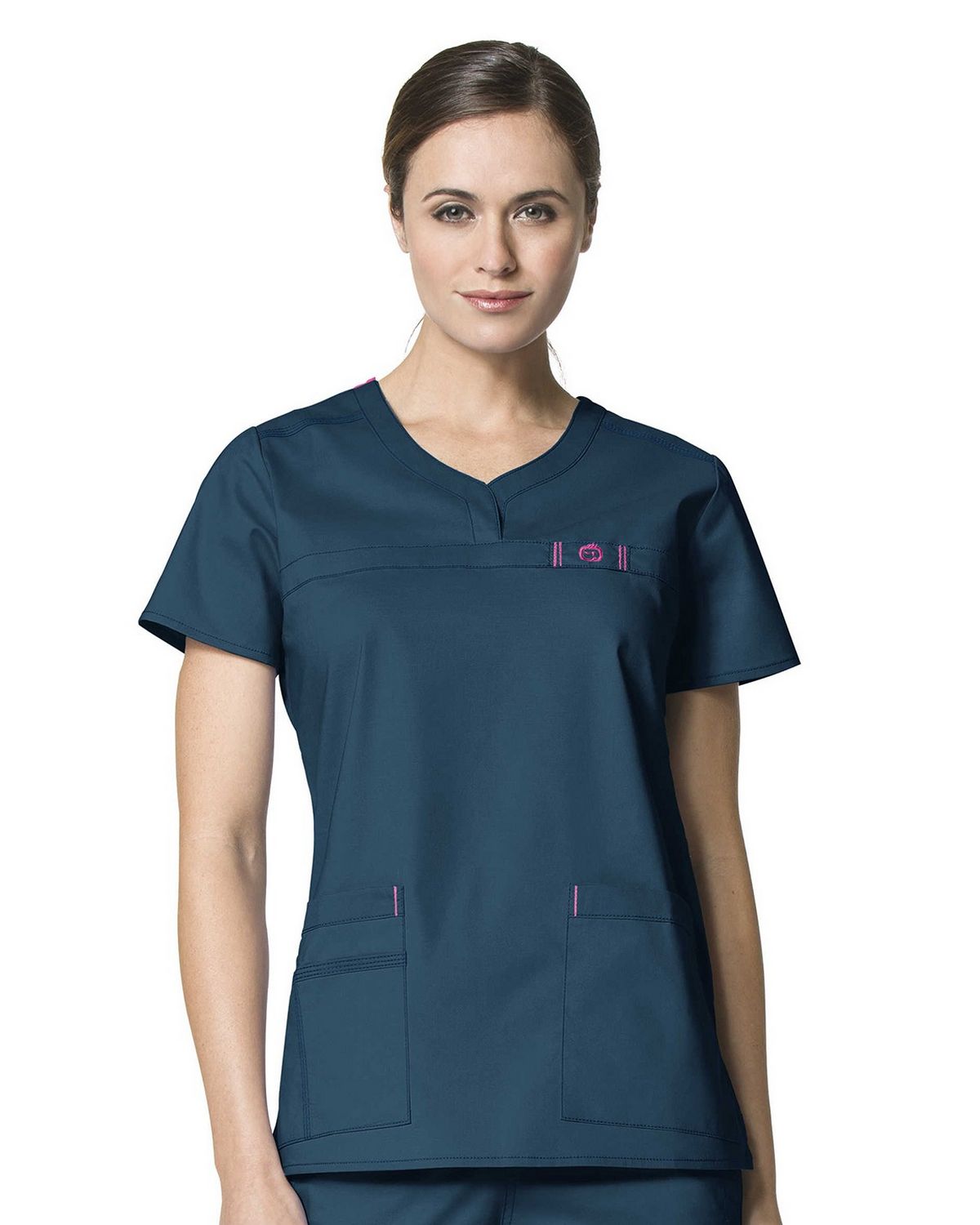 WonderWink 6208 | Wonderwink 6208 Patience Curved Notch Neck Top