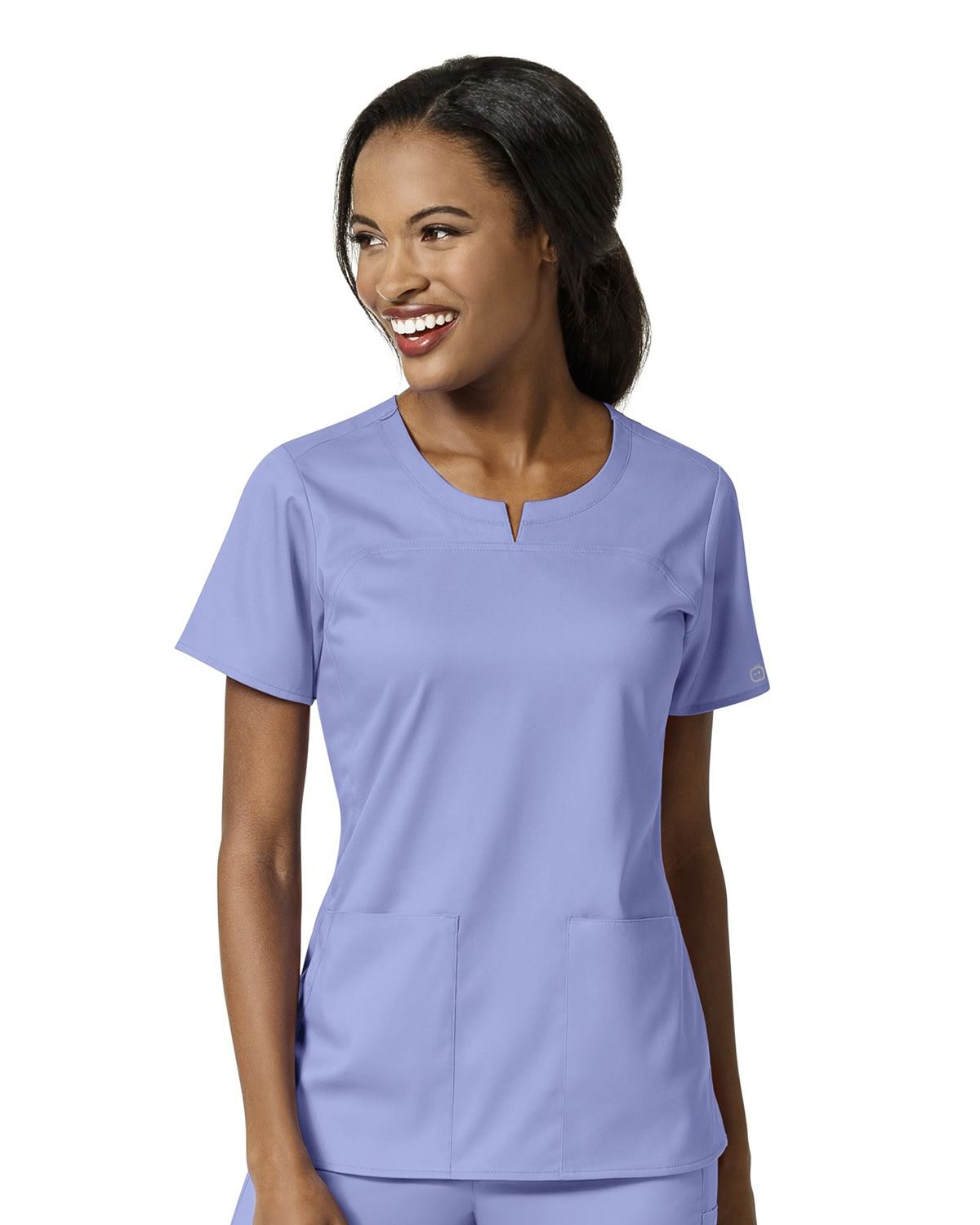 WonderWink 6419 W 4 Pocket Notch Neck Top