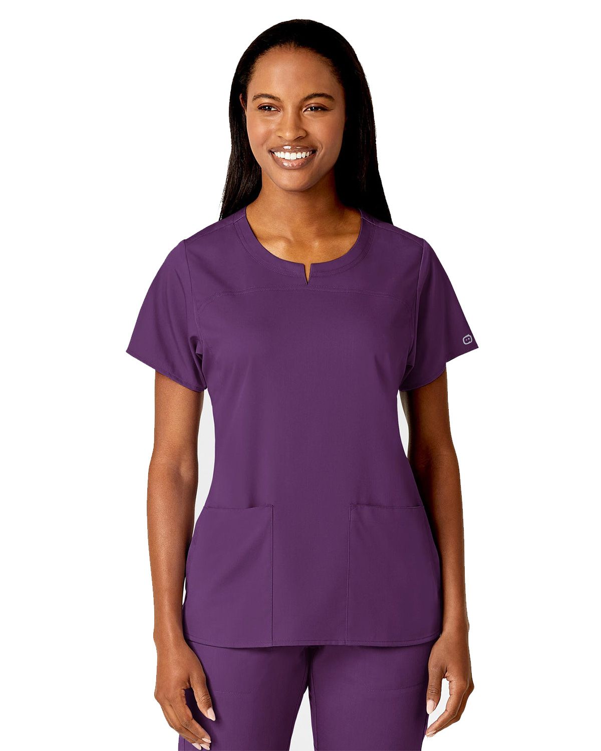 WonderWink 6419 W 4 Pocket Notch Neck Top