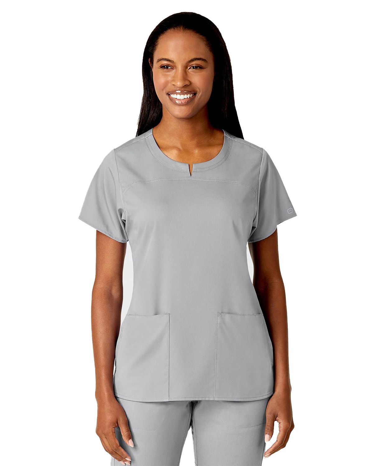 WonderWink 6419 W 4 Pocket Notch Neck Top