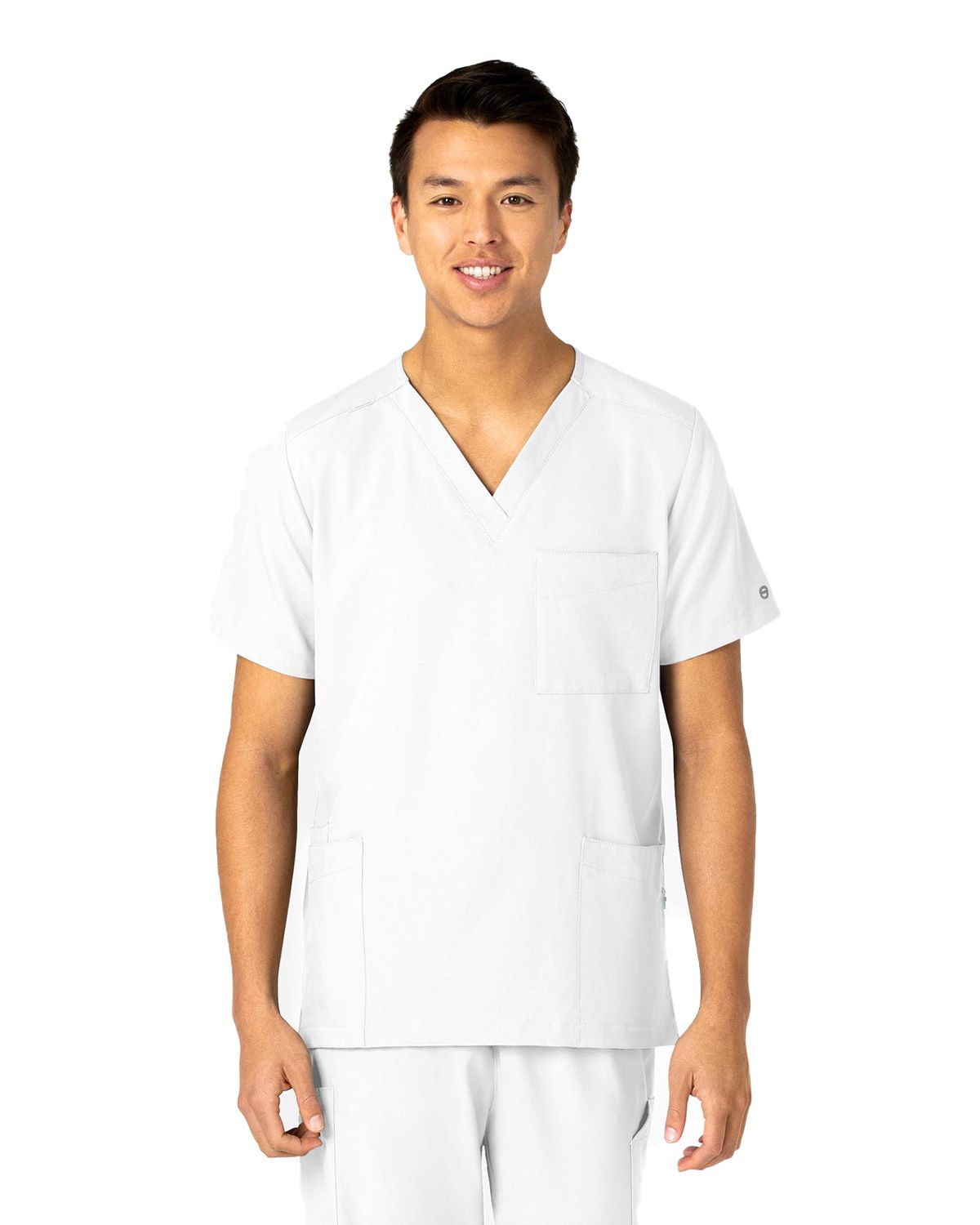 Wonderwink Logo Embroidered W123 4 Pocket Utility Scrub Top - For