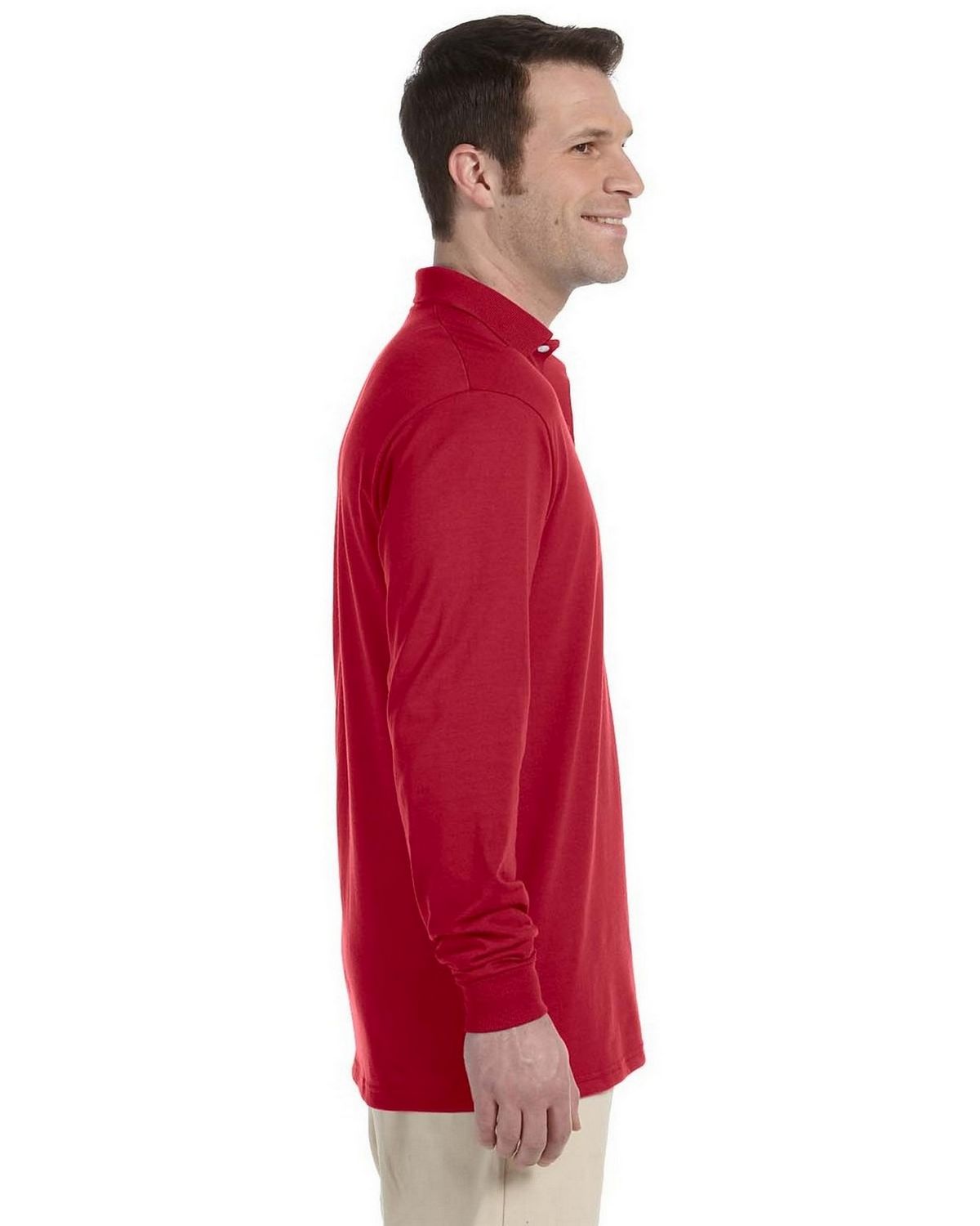 Jerzees 437ML Men's 5.6 oz 50/50 Long-Sleeve Jersey Polo with