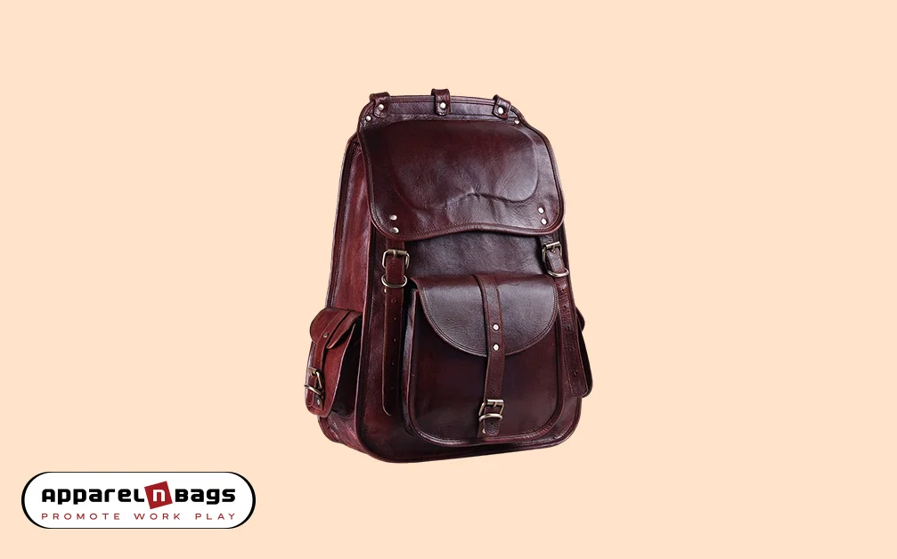 SCIN-Three-Cargo-Pockets-Oxblood-Full-Grain-Leather-Backpack