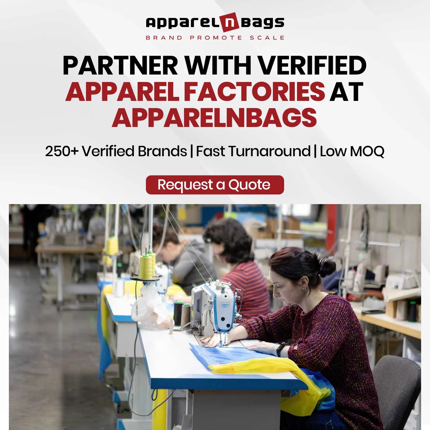partner with apparelnBags for apparel manufacturing