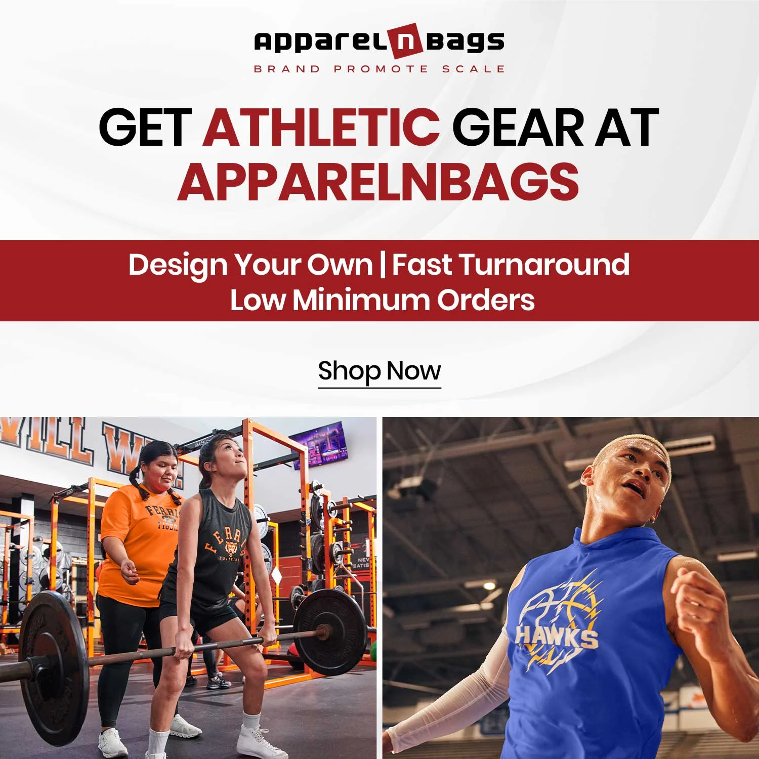 get athletic gear at apparelnbags