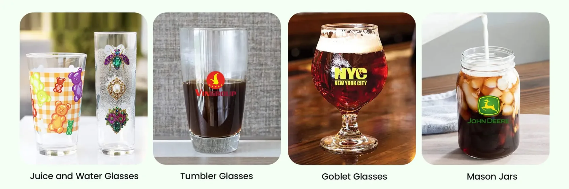 Types of Glassware Used in Hospitality and Home