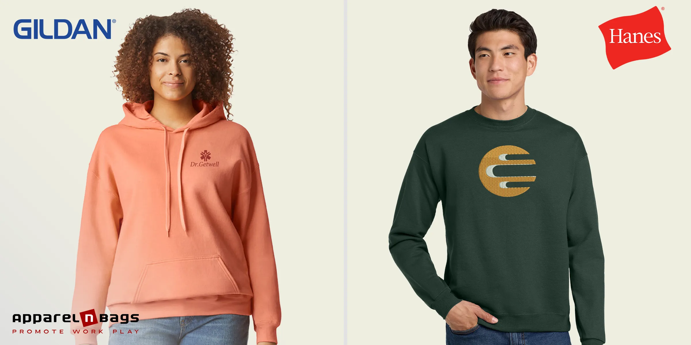 Gildan vs hanes sweatshirt sale