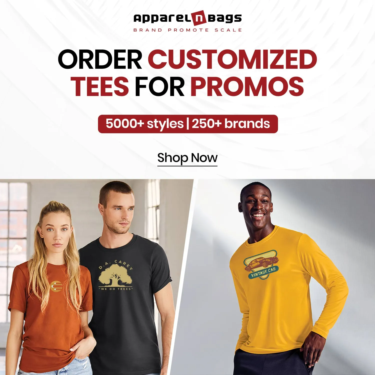 Shop Order Customized Tees for Promos