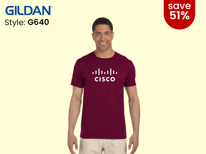 Gildan G640 in maroon