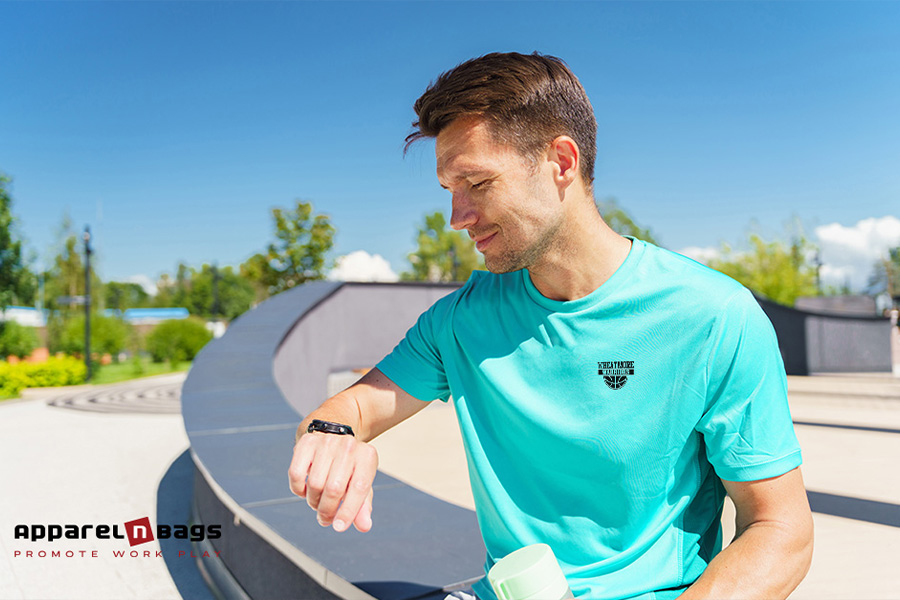 teal t-shirt