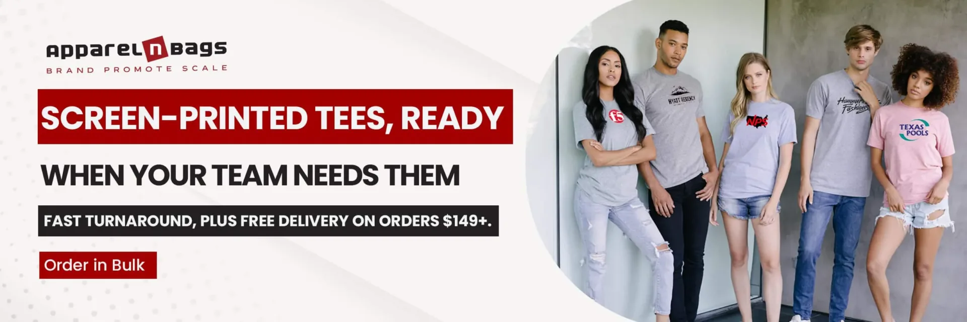 Screen-printed tees, ready when your team needs them