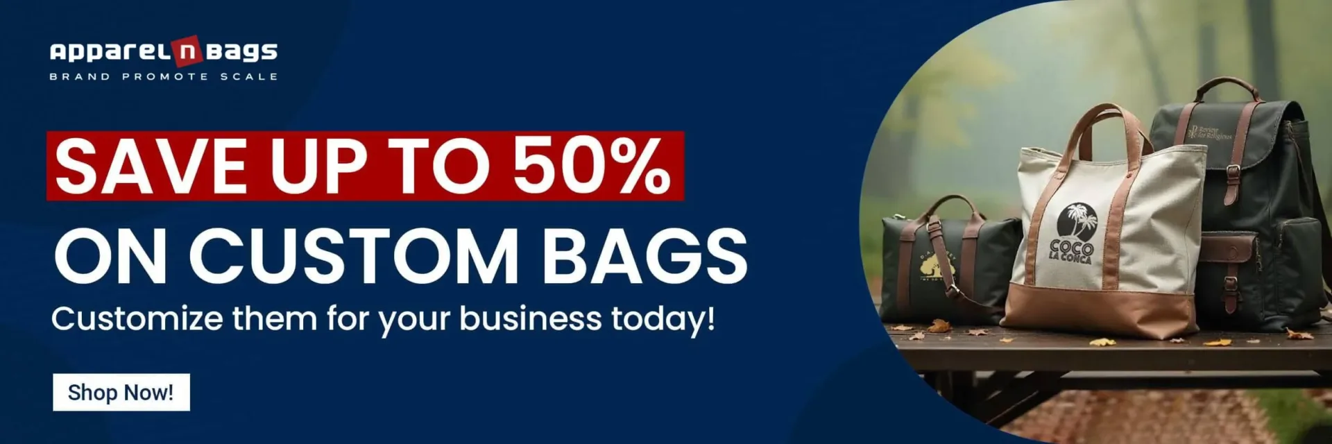 save on custom bags