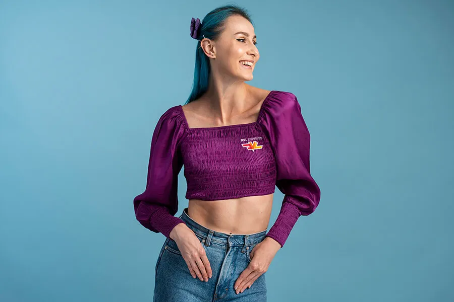 Shop Puff Sleeve Crop Top