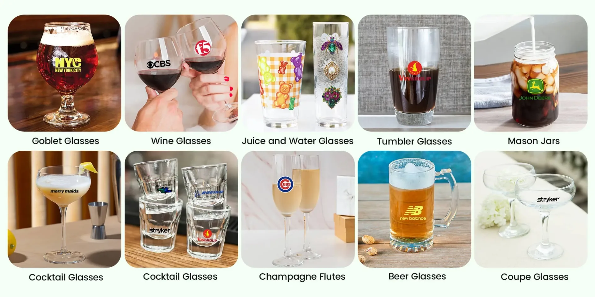Common Types of Glassware for Food and Beverage Services