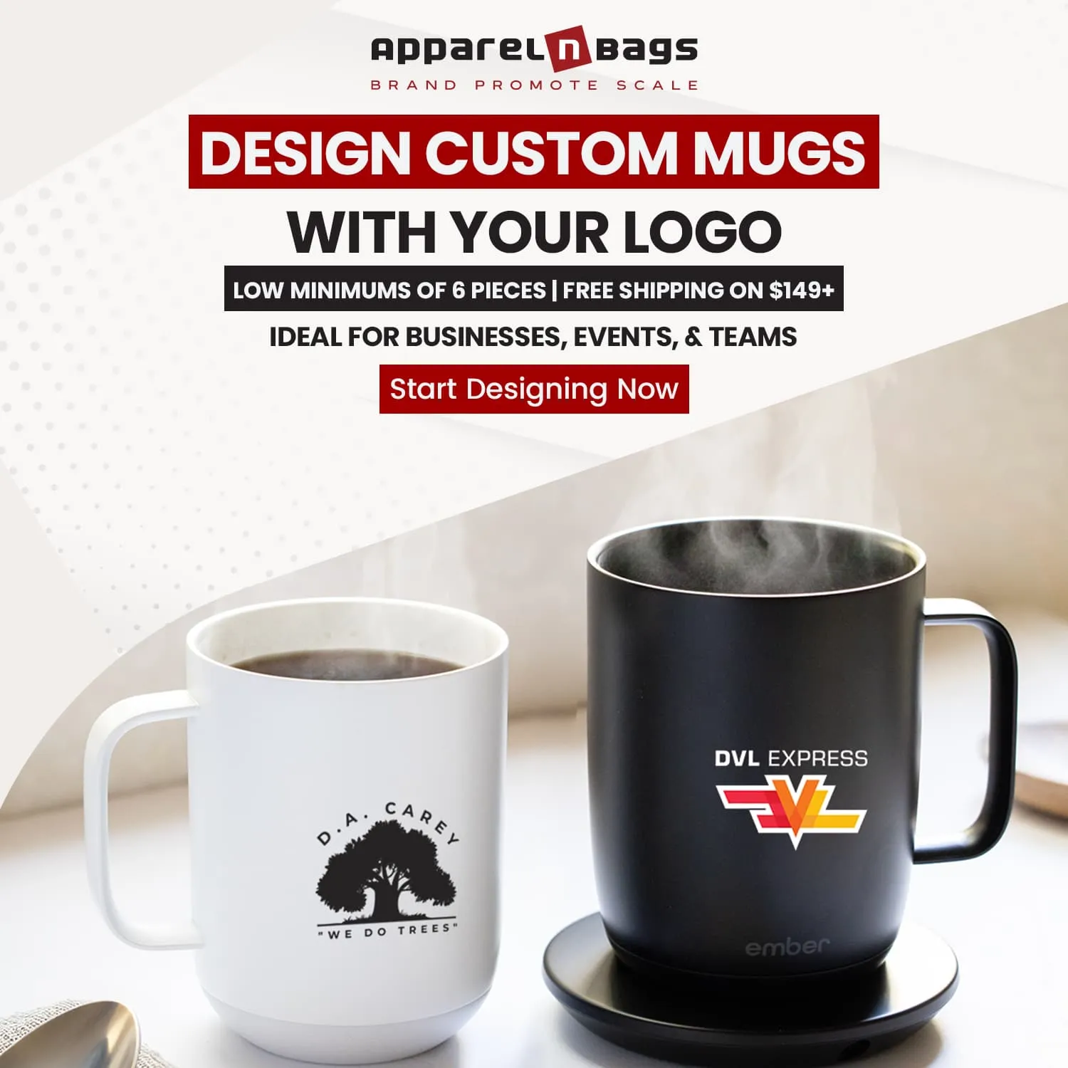 Design Custom Mugs with Your Logo