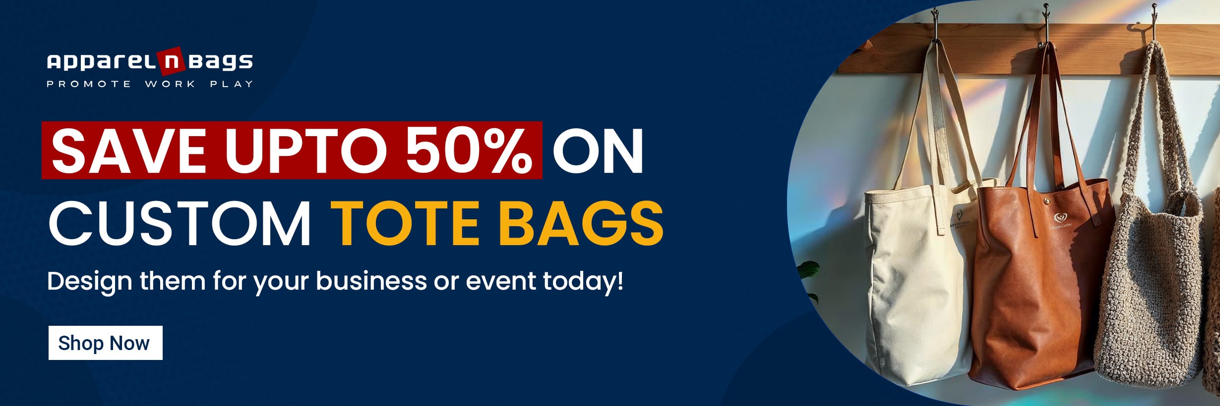 save on custom tote bags